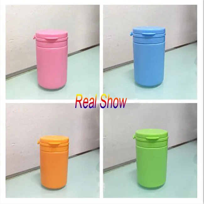 plastic dry food bottle good quality plastic candy 80ml gift bottle hdpe plastic bottle jar with easypulling cap