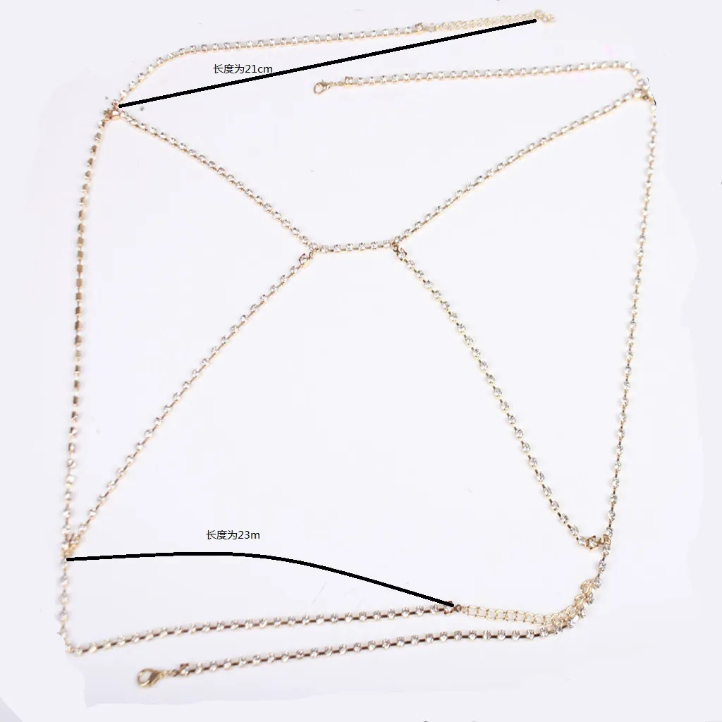 Fashion Brand Claw Crystal Bra Slave Harness Body Chain Women Rhinestone Choker Necklace Pendant Bikini  jewelry 2017