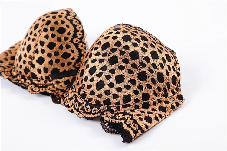Julexy Gold Leopard Temptation Lace Thongs Women Bra Set Intimate Plus ...