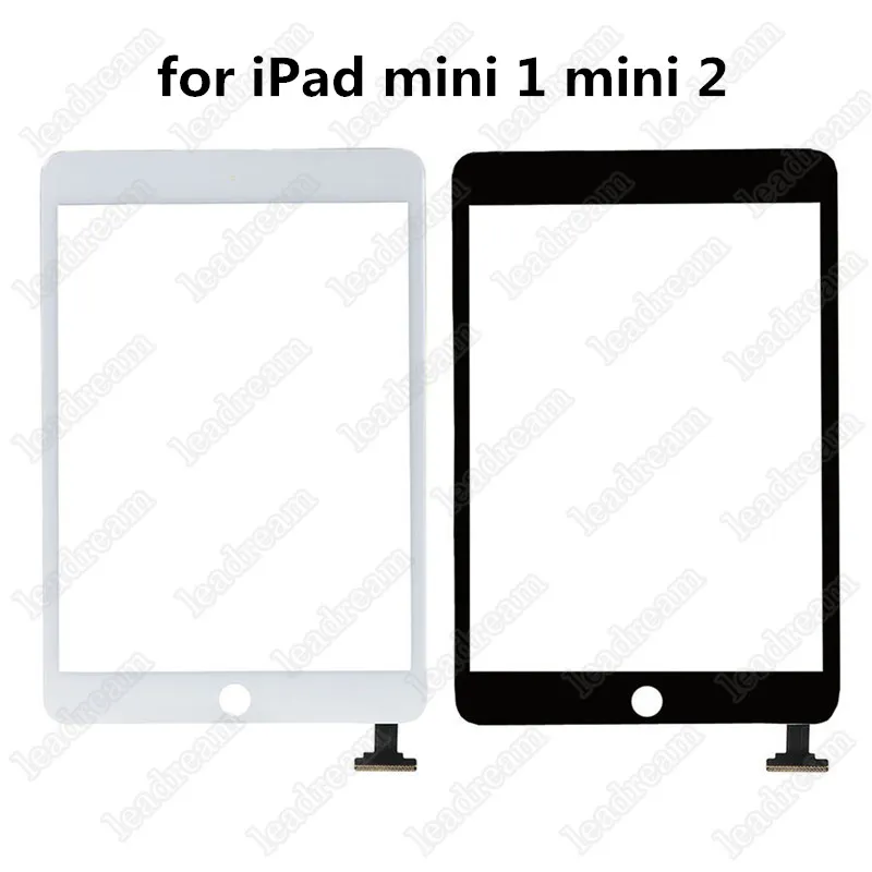 Высокое качество сенсорный экран стеклянная панель замена для iPad Mini 1 2 дигитайзер черный и белый DHL бесплатно
