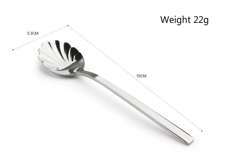 Knight Dessert Lepel 410 Rvs Shell Lepel Fruit Creatieve Pudding Scoop Ice Cream Scoop Restaurant Special Support Custom