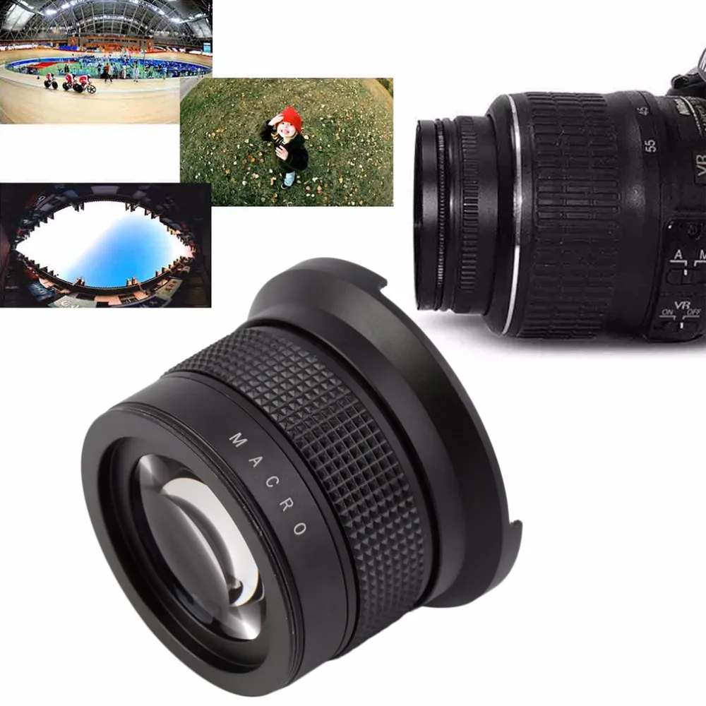 Freeshipping NUOVO 0.35X58MM Obiettivo fisheye grandangolare super HD con macro per Canon EOS