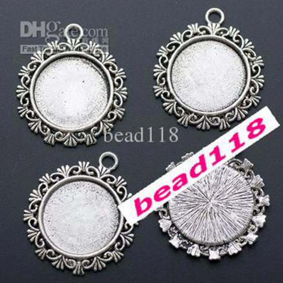 50 adet Alaşım Yuvarlak Fotoğraf Çerçevesi Takılar Için Charms Kolye Bilezik Kolye DIY Aksesuarları 30x34mm A-333