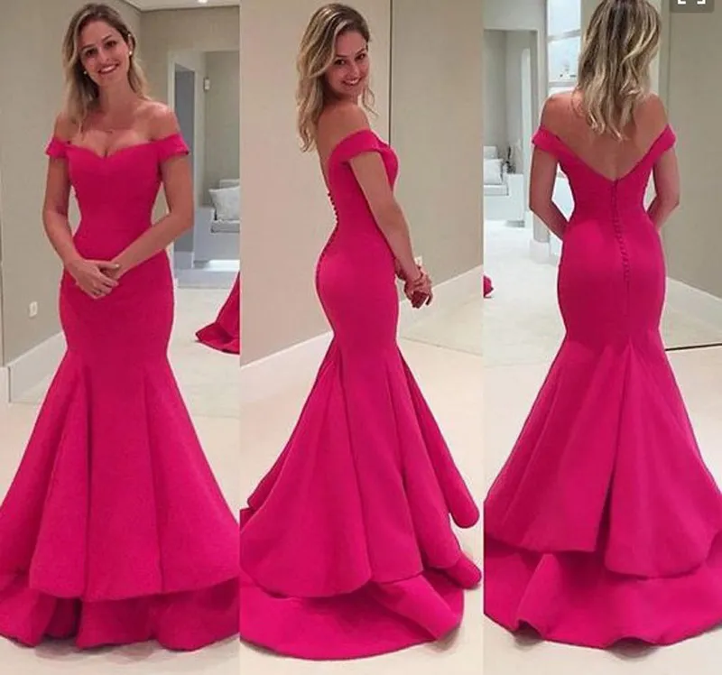 Fushica Vestidos Rosa Divino OS Mals Curtidos Da Semana Custom Made Fishing Mermaid Prom Dresses V neck Off Shoulder