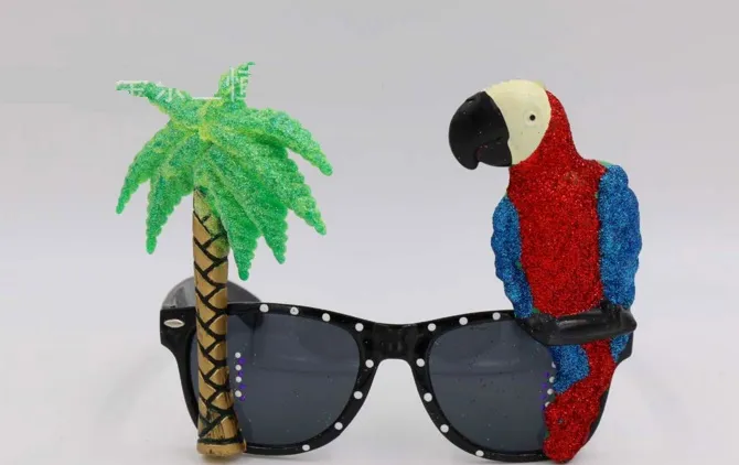 Occhiali Da Sole A Forma Di Fenicottero, Occhiali Da Festa In Plastica, Divertenti E Leggeri, Per Feste A Tema Hawaiano, Decorazioni Luau, Accessori Per Compleanni - 2
