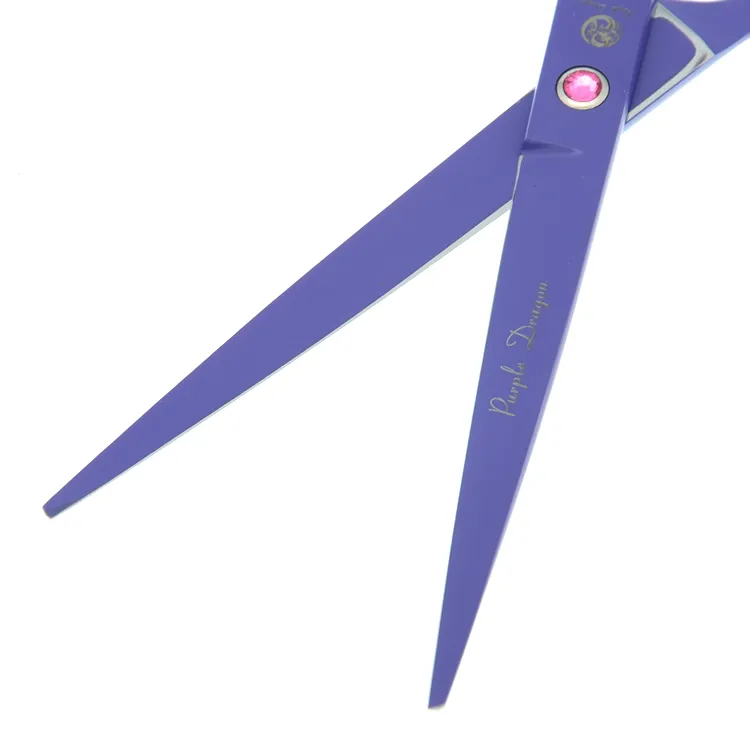 7.0Inch Purple Dragon Professional Pet Scissors for Dog Grooming Forbici da taglio Thinning Forbici Curved Shears Tesoura Puppy, LZS0360