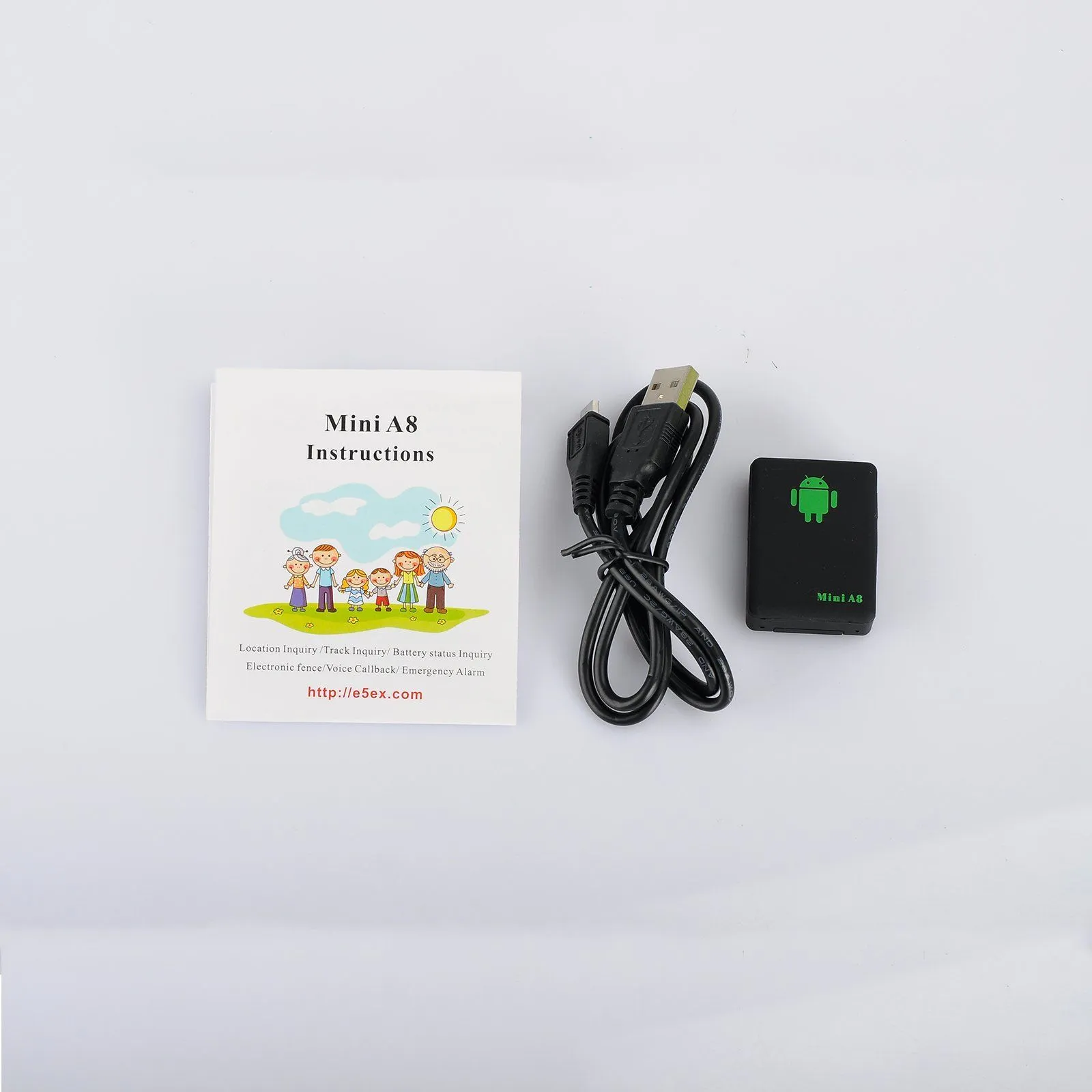 Mini A8 Car GPS Tracker Global Locator Real Time 4 Frequency GSM GPRS Security Auto Tracking Device Support Android For Children P265U
