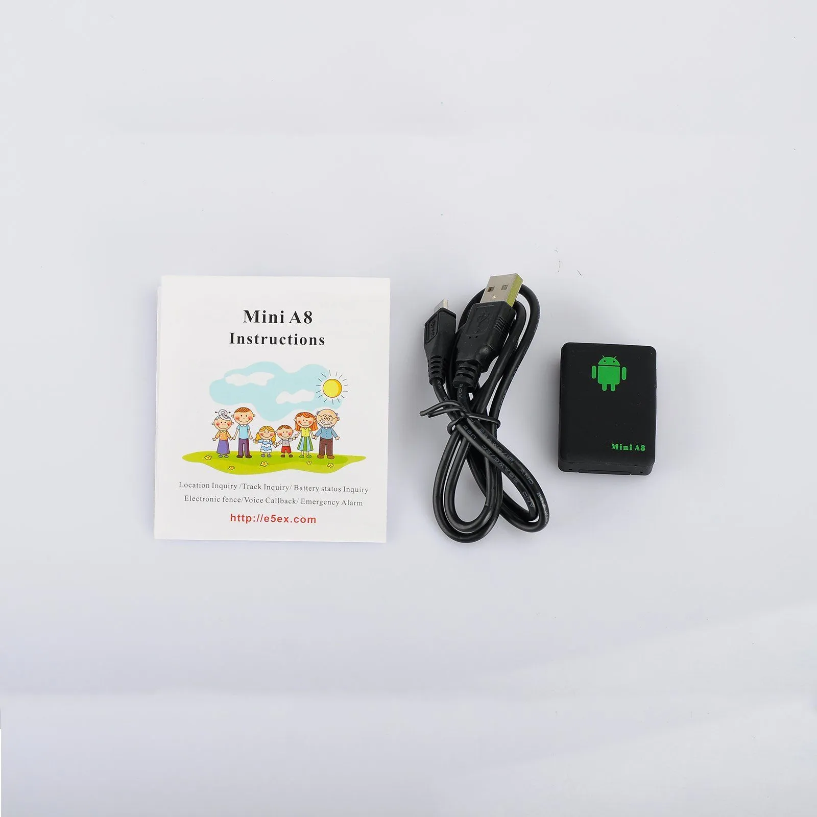 Mini A8 Car GPS Tracker Global Locator Real Time 4 Frequency GSM GPRS Security Auto Tracking Device Support Android For Children P1397123