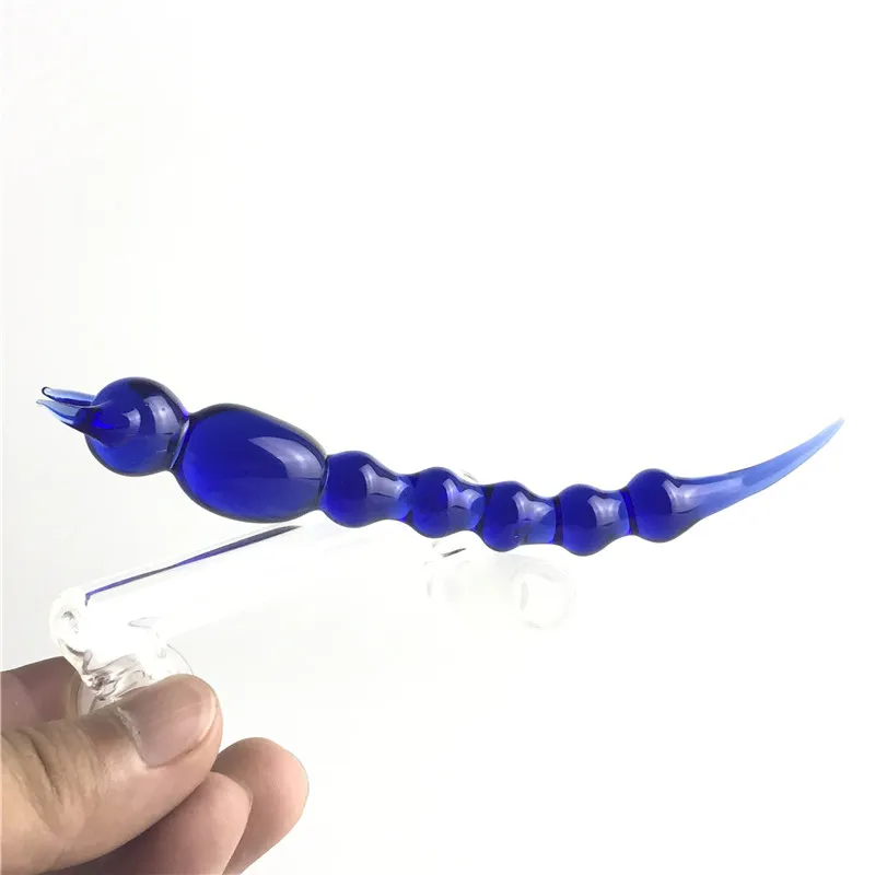 Outils de vaporisateur de Dab de cire de Dabber de verre de Scorpion bleu de 5.5 pouces avec l'outil de Dabs clair de Pyrex épais de narguilé pour l'ongle de Banger de Quartz
