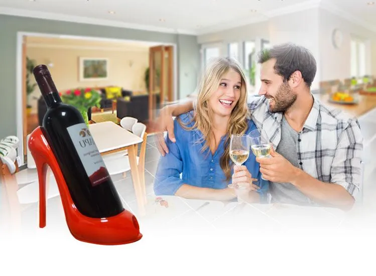 Burgundy High Heels Wine Bottle Holder Wine Rack Practical