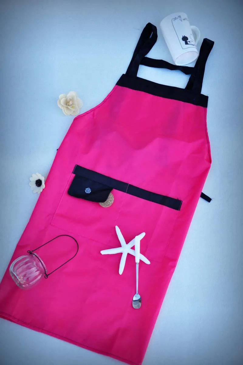 Solid Color Waterproof Anti-oil Adjustable Sleeveless Aprons Bib Uniform With 2 Pockets Hairdresser Kit Salon Hair Tool Chef Waiter Kitchen