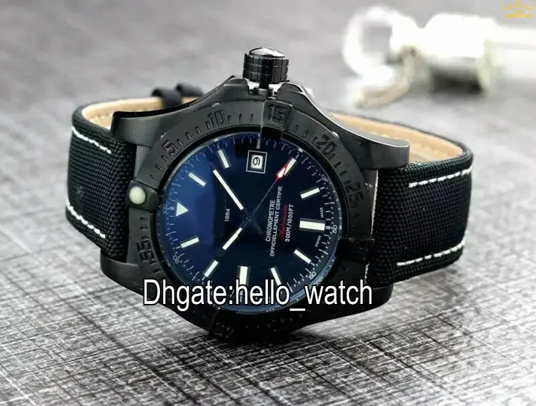 2017 High Quality PVD Black II Seawolf 43mm Automatic Black Dial Men's Watch Rubber Strap Gents Sport Cheap New Watches Hello_watch 