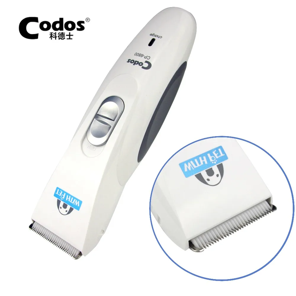 Professional Codos CP-6800 Pet Electric Trimmer Grooming Haircut Shaver Machine Silver Rechargeable Dog Cat Grooming Clipper Pet Supplies