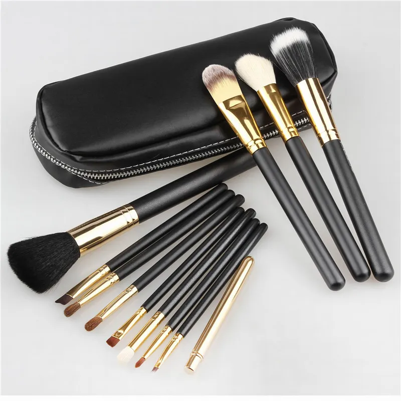 Ensemble de pinceaux de maquillage M Brand pinceaux à fard à paupières fard à joues outils de maquillage pinceau professionnel + sac en cuir avec bateau gratuit + cadeau gratuit