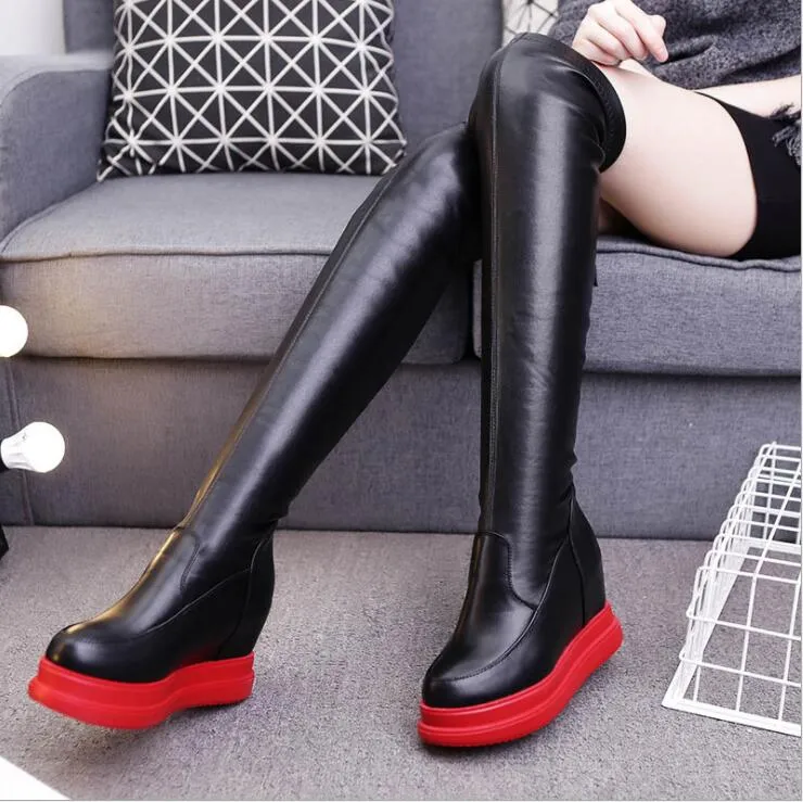 2024 Over The Knee High Boots For Women Comfortable Thigh High Black Boots With Thick Heels From Factory Tework Bulk 73.48 DHgate.Com