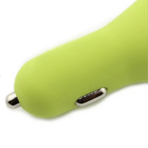 Alta qualidade genuine 2A adaptador para carro 10 cores Colorido duplo portas USB carregador para uso universal suave fosco para iphone Samsung