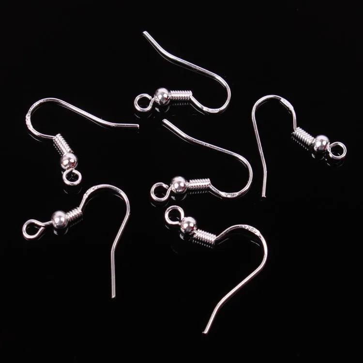 Hot koop 925 sterling zilveren oorbel bevindingen viswire haken sieraden diy oor draad haak fit oorbellen voor sieraden maken bulk bulk loten