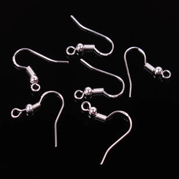 Hot sale 925 Sterling silver Earring Findings Fish Hooks Jewelry DIY Ear Hook Fit Earrings for jewelry making bulk bulk lots5434284