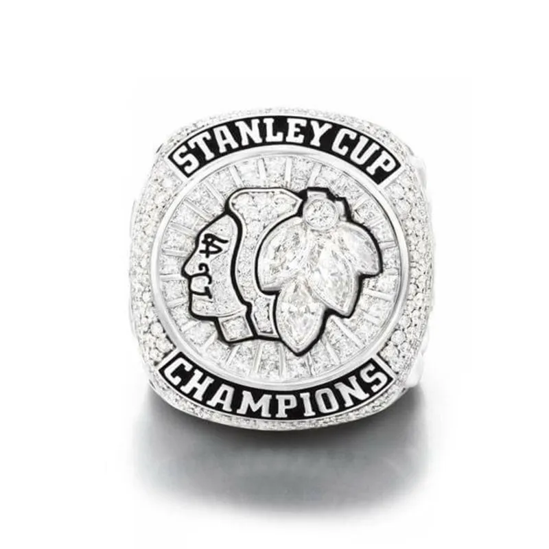 Fashion Design Men Jewelry Rhodium placcato 2013 Cup Ship Rings Chicago Blackhawks Hockey World S Ring8801430