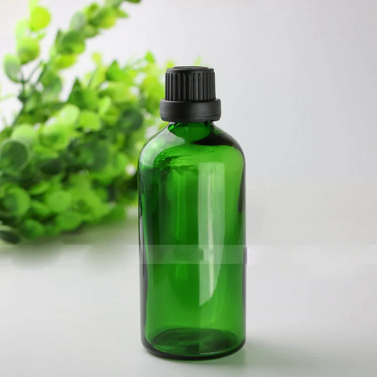 E Liquid E Juice Grüne Glasflaschen 100 ml Große Glasflasche 100 ml mit dünner Spitze und großem Kopfdeckel für kosmetisches Make-up-Öl