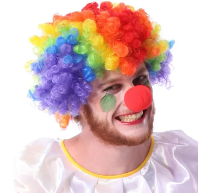 Halloweenfest kostym Cosplay Rolig Clownkeps Prestandarekvisita barn Vuxen Huvudbonader Djävulen Håraccessoarer Hatt Maskeradprydnad För fotboll Fanperuk