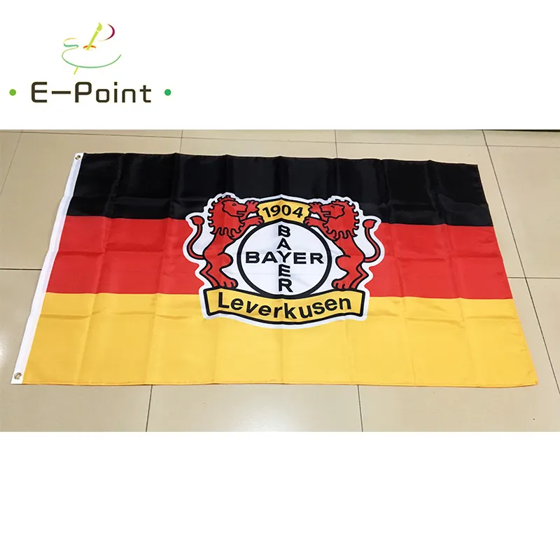 Allemand Deutschland Bayer Leverkusen 1904 FC 3 * 5ft (90cm * 150cm) Drapeau en polyester Décoration de bannière volant maison drapeau de jardin Cadeaux de fête