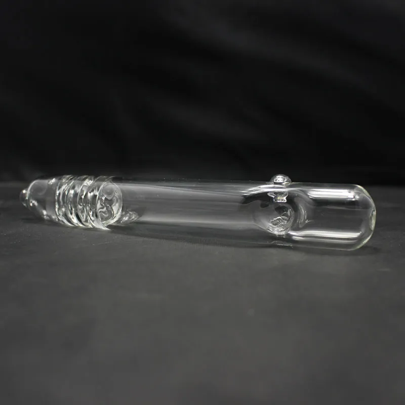 Pipe à main en verre Upline Steamroller 7 pouces avec trois anneaux Upline Pipe en verre à bol profond avec pieds de support