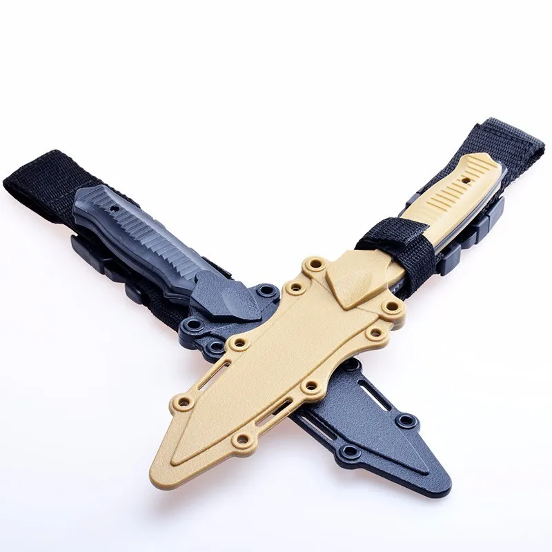 Tactical Training Dummy Dagger Plastics Rubber Knife Airsoft Hunting