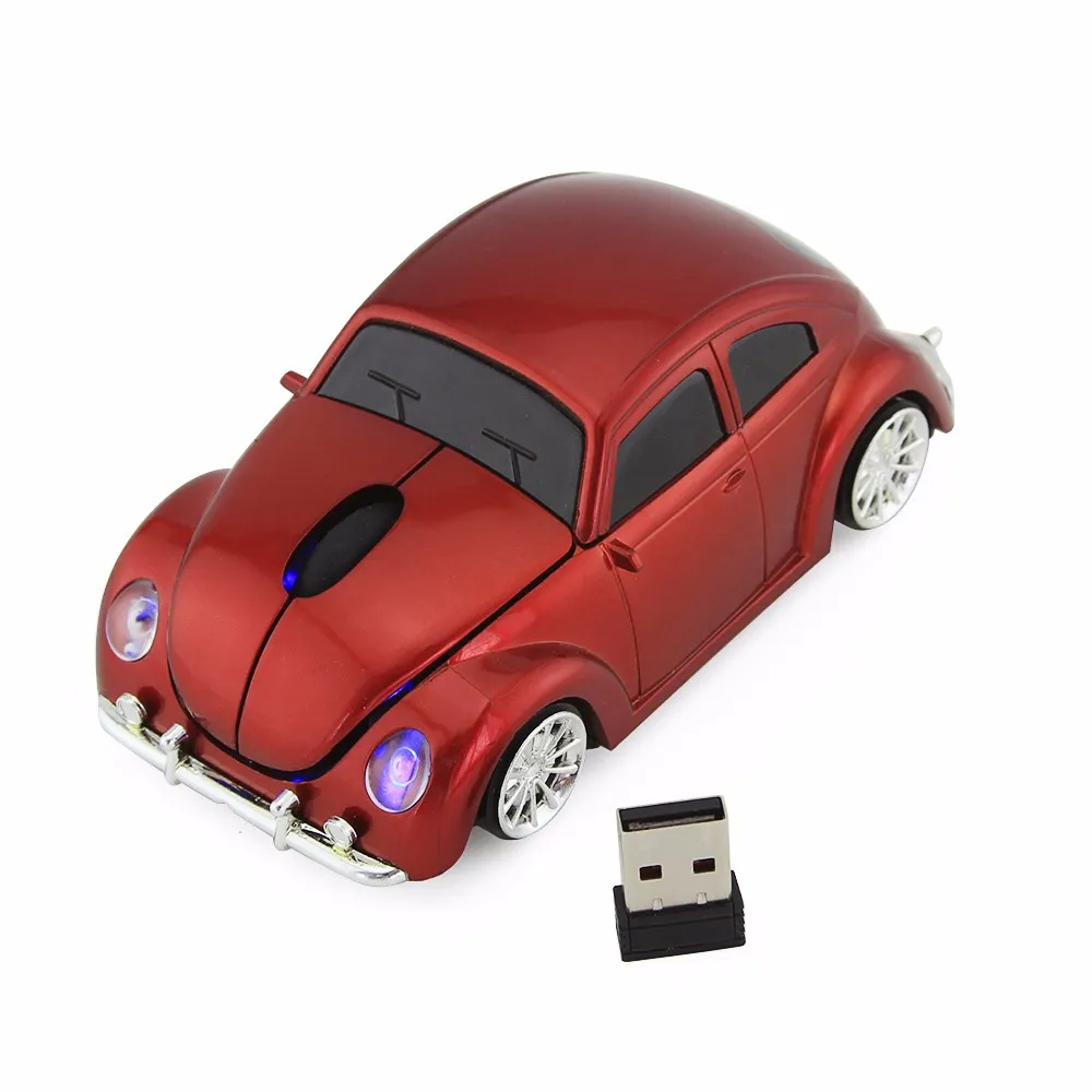 Benzersiz Araba Mouse Klasik Beetle 2.4g Kablosuz Fare USB Optik Oyun 3D Fareler Hata Beatles Rahat 3D Spor Araba Fare PC Dizüstü