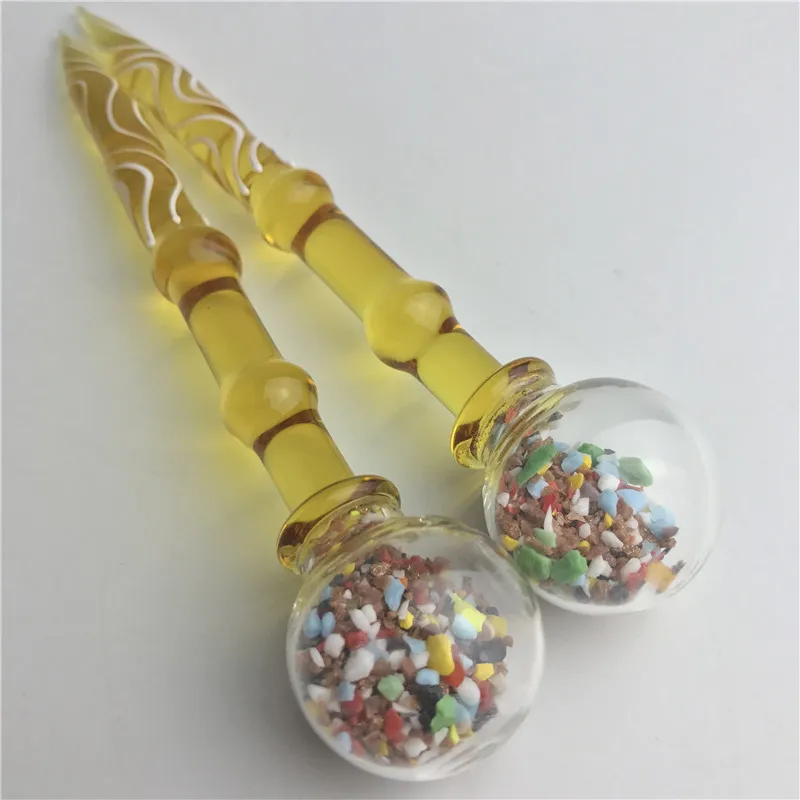 5 Inch Glass Dabber Tool Colorful Thick Pyrex Vaporizer Oil Wax Dab Tools for Water Pipes Smoking Carb Cap Water Pipes