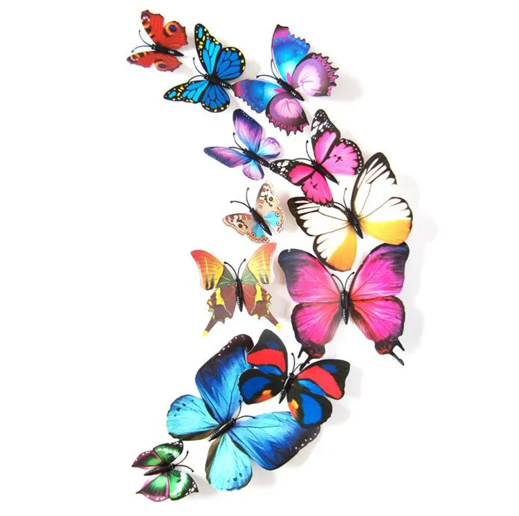 New Borboleta bonita Frigorífico vara 3d adesivos 3d borboletas pvc parede removíveis adesivos butterflys quarto casamento decoração I038