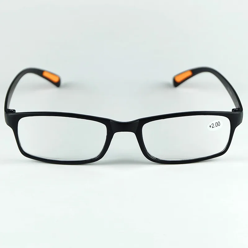 2021New Occhiali da lettura per anziani di buona qualità Design antiscivolo Luce flessibile Cornice in plastica Occhiali da vista Ipermetropia Lente a potenza mista