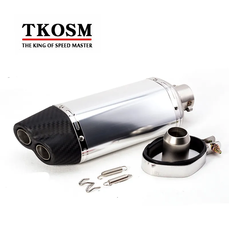 TKOSM 51mm Universal Modifierad Motorcykel Avgas Rör Motocross för våren NK650 / 400 för Kawasaki Z250 för BMW S1000 GSXR600