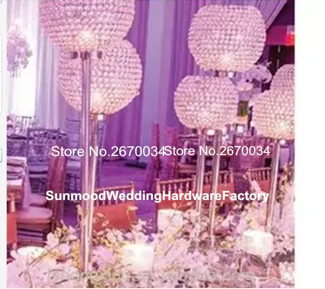 Кристалл свадьба центральным цветок стенд держатель для свечи для свадьбы украшение стола