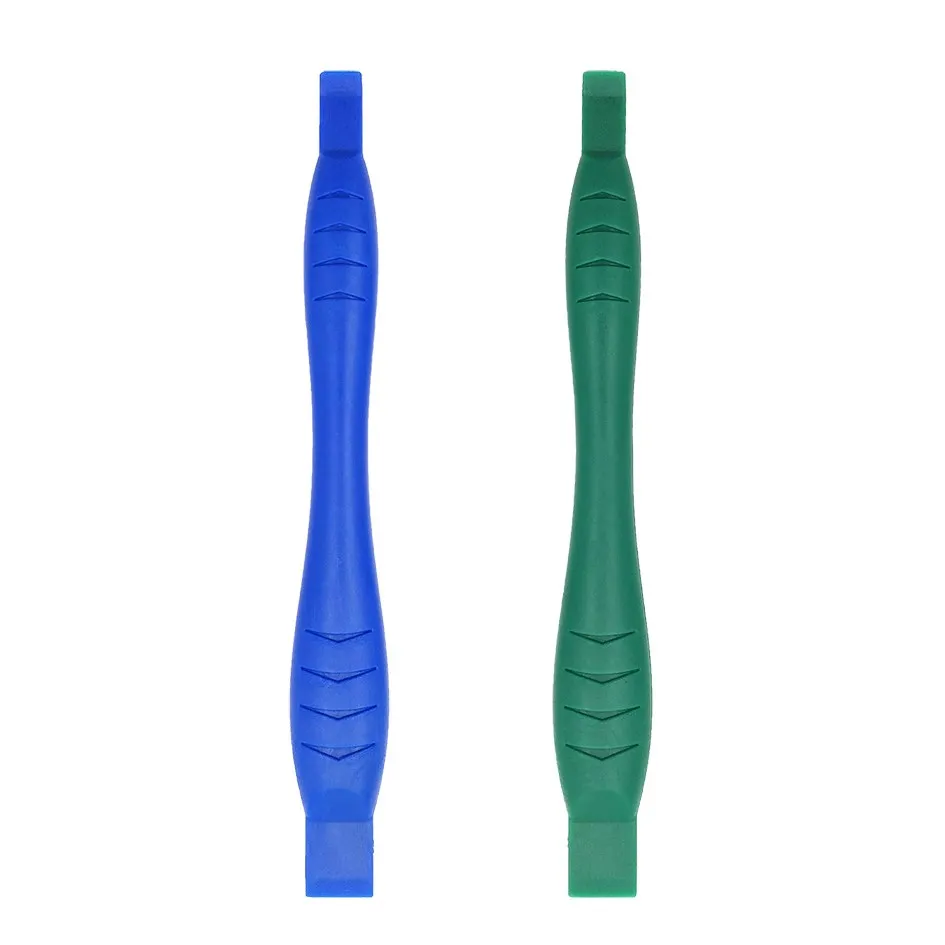 118mm bleu vert en fibre de carbone en plastique trempé à double extrémité Pry Outil de réparation Outils d'ouverture Crowbar Spudger pour téléphone portable Tablet PC 1000pcs