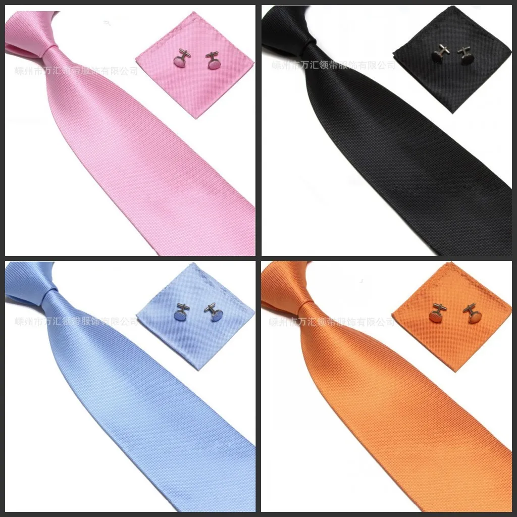 Hersteller von Spot-Großhandelsanzügen mit 15 Farben für Herren, Kleid, Element, Gitter, Krawatte, Tasche, Handtuch, Manschettenknöpfe, Taschentuch, kostenloser Versand