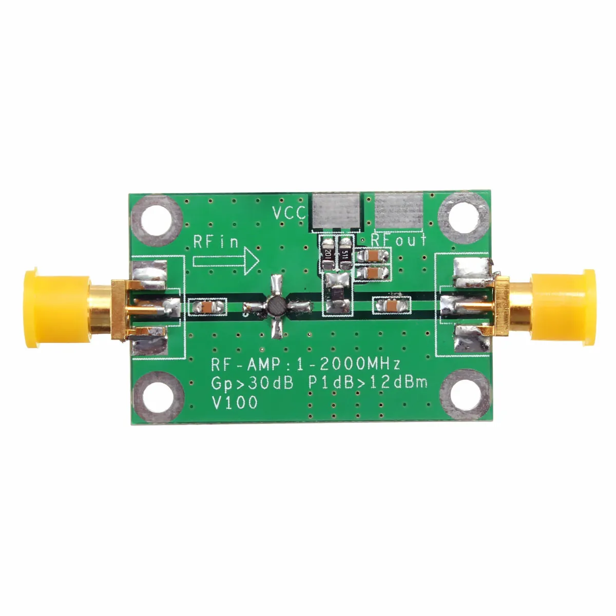 Freeshipping 1-2000MHz 2 GHz Niski szum LNA RF Moduł wzmacniacza szerokopasmowego 30 dB HF VHF / UHF