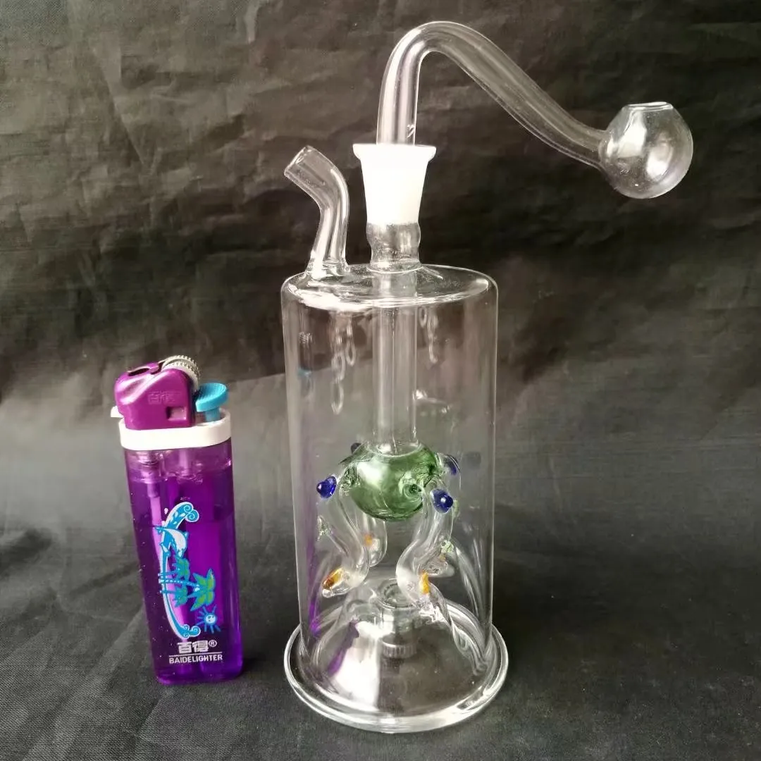 Accessori bong in vetro con meduse in vetro a quattro artigli, Tubi fumo colorati mini multi-colori Tubi tubi Miglior tubo in vetro cucchiai