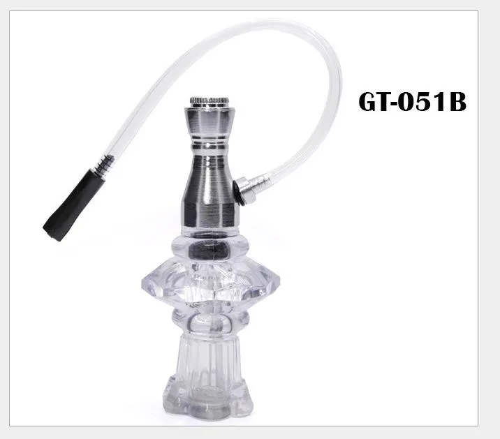 Le nouveau tuyau de fumée en acrylique avec tube en cuir, appareil d'exportation de tabac, GT-051