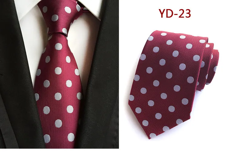 Krawatte mit Polka Dots, 145 x 8 cm, 25 Farben, Berufspfeil, einfarbig, Krawatte mit Streifen für Herren, zum Vatertag, Herrenkrawatte, Weihnachtsgeschenk