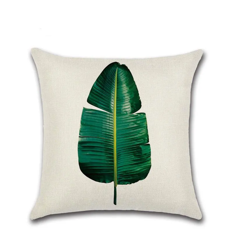 Housse de coussin de luxe, feuilles de forêt tropicale, taie d'oreiller, fournitures textiles de maison, coussins décoratifs, siège de chaise