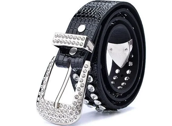 أزياء حزام الماس المرأة جينز الحزام