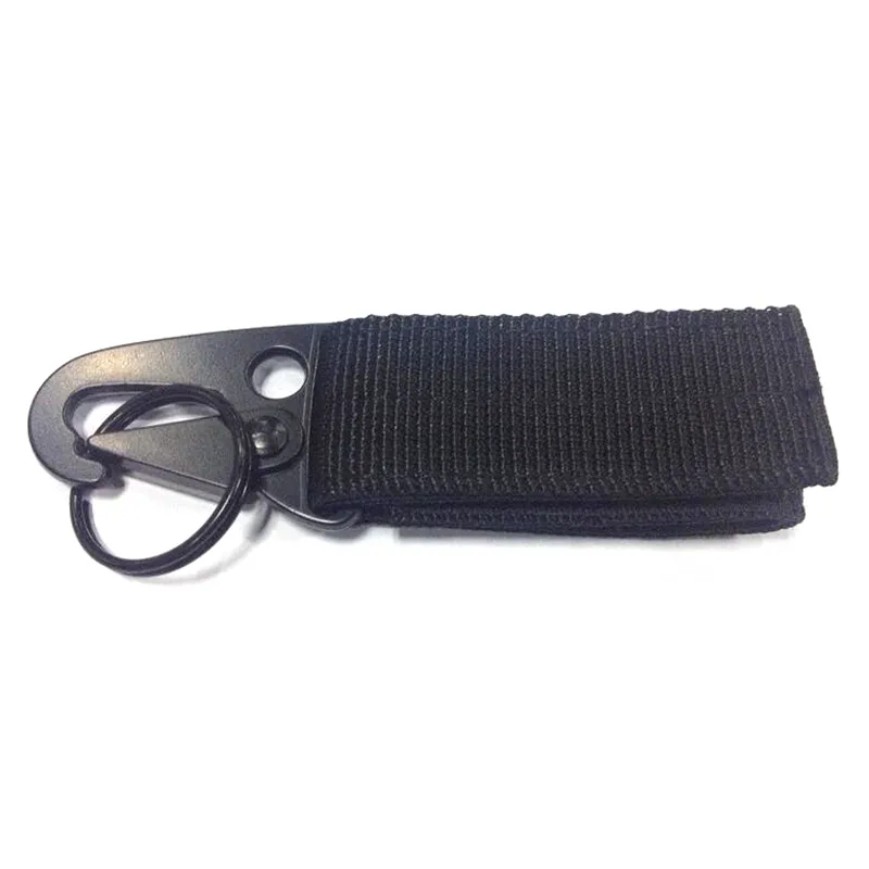 Atacado Ao Ar Livre Gadgets Militar Tactical Multifuncional Mosquetão Clasp Fecho Cinto de Nylon Fivela Pendurado Olecranon Gancho Keychain