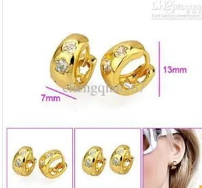 13mm Huggies 9K 9CT Yellow Gold Filled Hoops Earrings