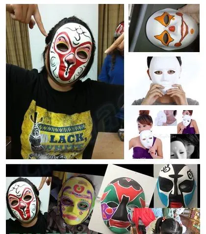 Máscara Blanca De Cara Completa Para Disfraces De Halloween, Máscara De  Pintura En Blanco, Cosplay, Fantasma, Baile, Fiesta, 12 Piezas - Máscaras  De Fiesta - AliExpress