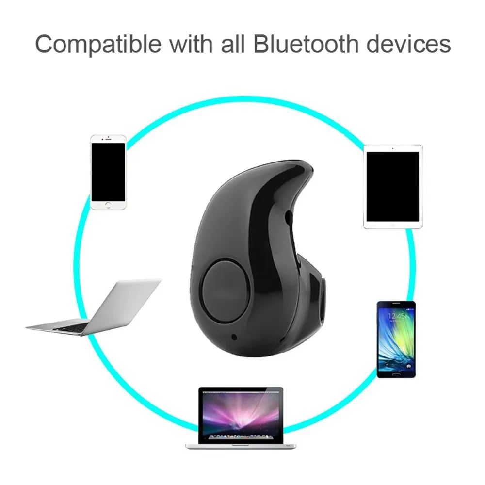 Auricolare Bluetooth senza fili S530 Mini auricolare invisibile Stereo Light Super Bass Music Rispondi alla chiamata Cuffie vivavoce iPhone Samsung