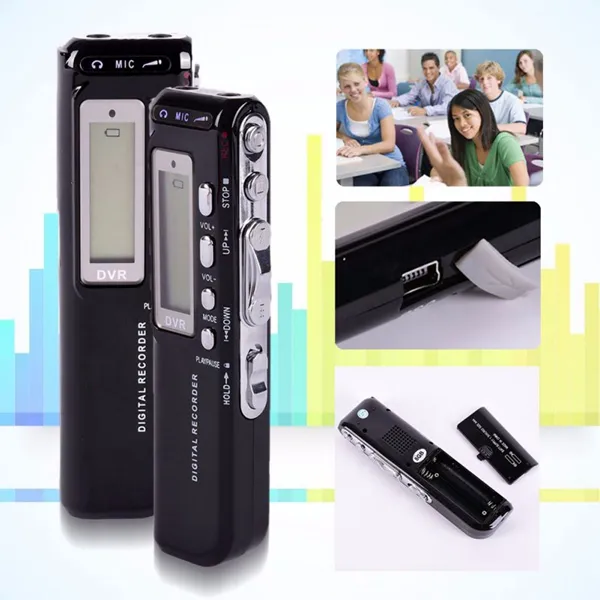 HD Dictaphone 8GB Digital Voice Recorder 4GB Voice Activated USB Pen Digital Audio Voice Recorder With MP3 Player