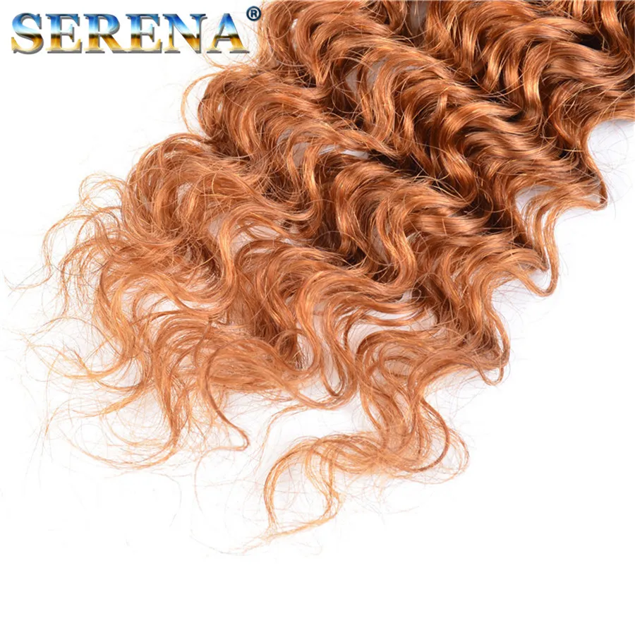 Épaisses et lisses malaisiennes Kinky Curly Wave Ombre Extensions de Cheveux Deux Tons Coloré # 1B 30 10-30 '' Vague Profonde Vierge Remy Tissage de Cheveux Humains