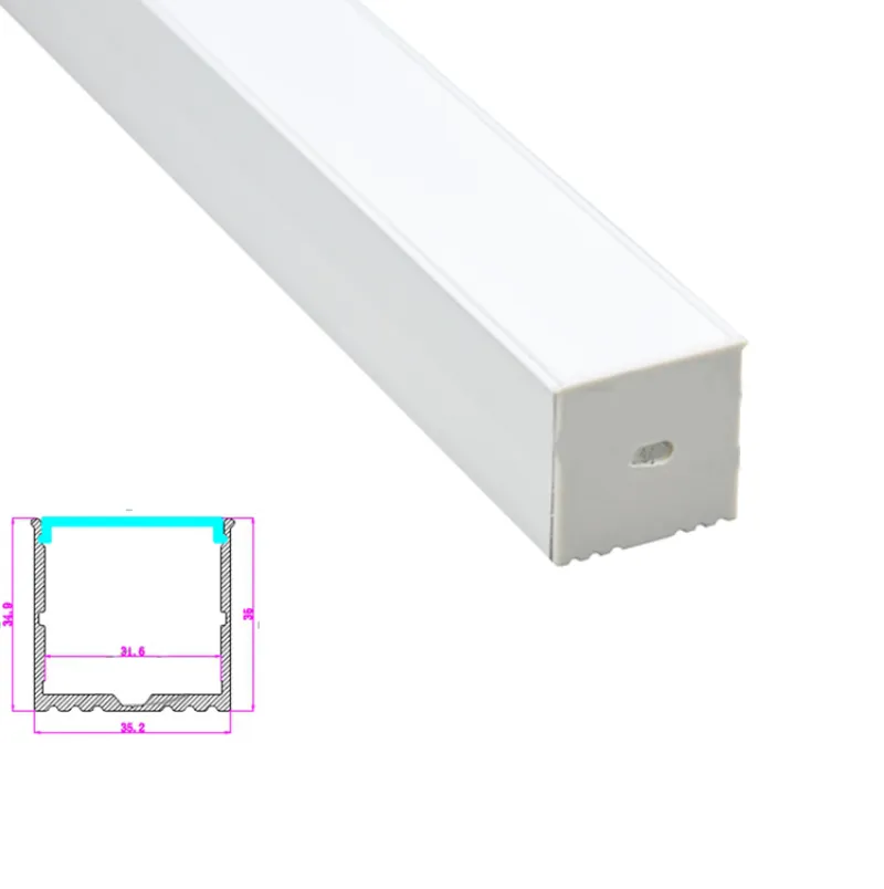 X 10는 1M / LED 스트립 많이 Al6063 알루미늄 채널 LED 스트립 광 바닥재 채널 장착 또는 오목 벽 램프 설정