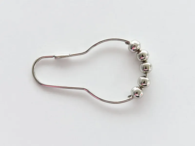 Basics - Ganci a S per tenda da doccia, 9 Unità, Nickel